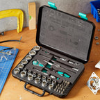8100 SB 2 Zyklop 3/8 Inch Metric Ratchet Set, 43 Piece - 05003594001