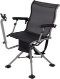Tangkula Hunting Chair, Black, 360 Degree Swivel, 4 Extendable Aluminum Legs