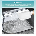 Euhomy Countertop Nugget Ice Maker, 35 Pounds/24-Hour, 1.1L, Stainless Steel, Silver - 11.02in D x 9.06in W x 12.6in H