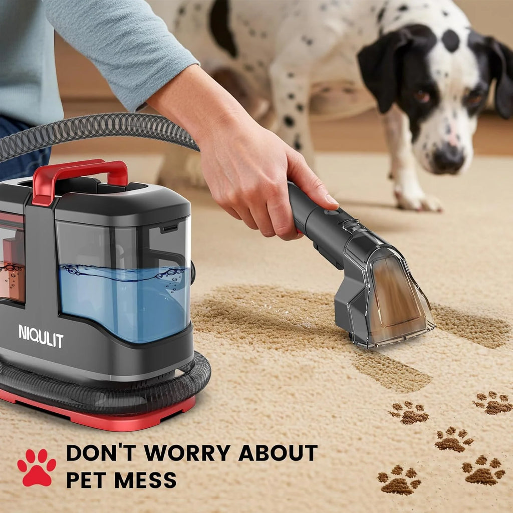 NIQULIT Portable Carpet And Upholstery Spot Cleaner, 450W, 15Kpa - 1050ml Fresh Tank