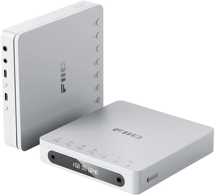 Portable Stereo CD Player With USB Ripping And 3.5mm, 4.4mm, Optical And Coaxial Outputs - Transparent Bluetooth