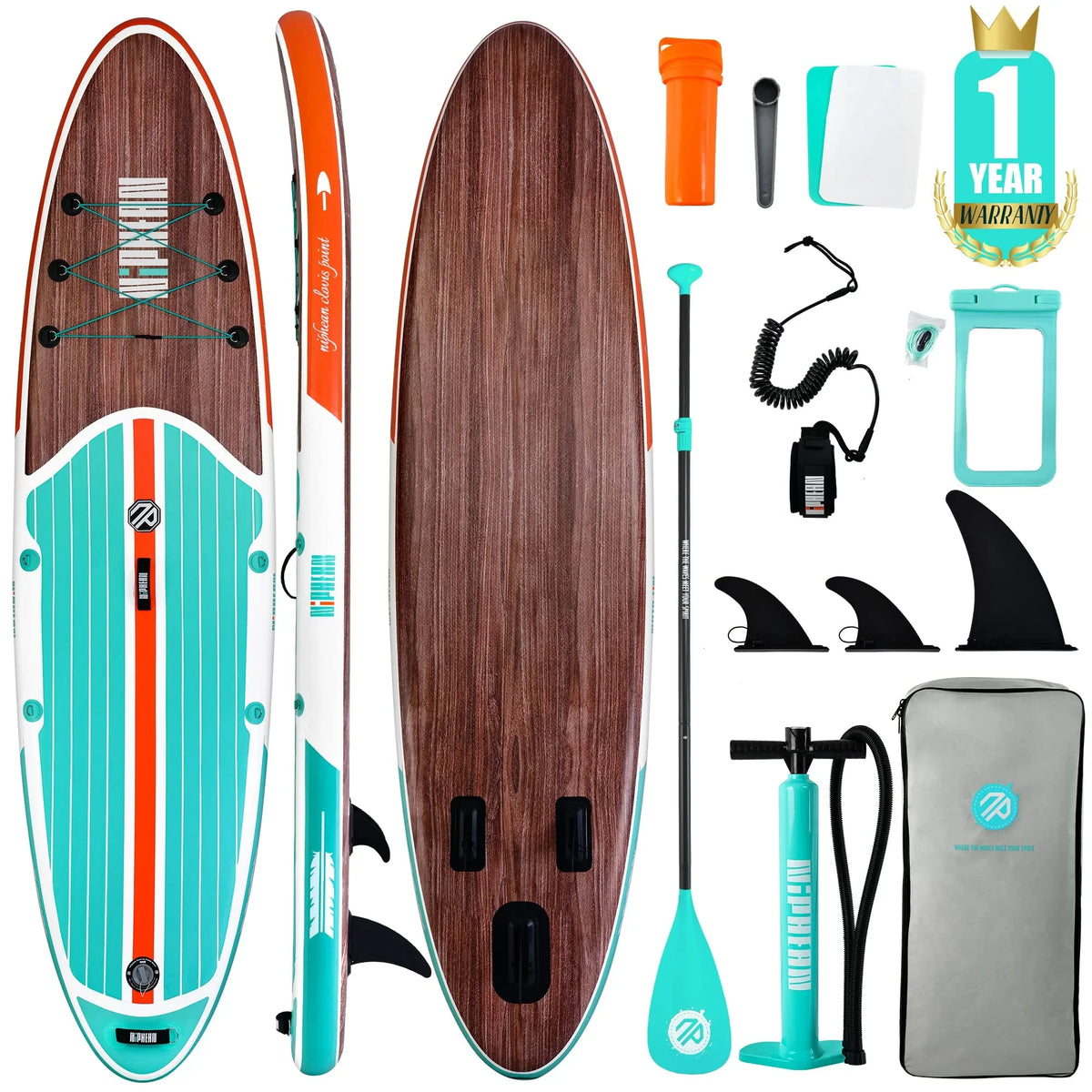 Niphean Inflatable Stand Up Paddle Board, 10'6in x 33in x 6in