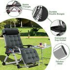 NAIZEA Zero Gravity Lawn Recliner Chairs, 2 Pack, Black