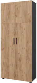 Vicco Universal Storage Cabinet 80 x 183.8 cm Anthracite/Golden Oak - Ingo