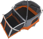 CORE 12 Person Straight Wall Cabin Tent, 16 x 11 Feet, Orange - SUVELAM