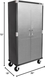 Seville Classics Steel Storage Cabinet, 36 inch W x 18 inch D x 72 inch H - UltraHD