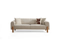 Atelier Del Sofa 3-Seater Sofa Bed, Cream, 228 cm x 88 cm x 75 cm - Lyke
