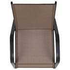 Emma + Oliver Outdoor Stack Chairs, Gray, 4 Pack, 21.25in W x 29in D x 36in H