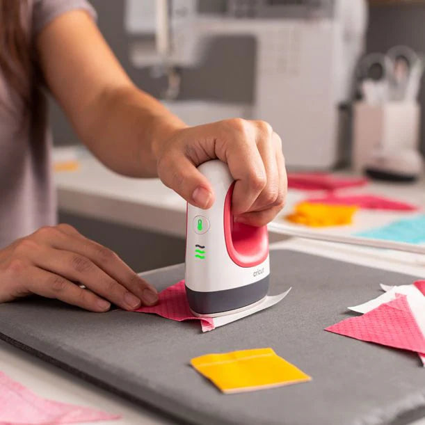 Cricut EasyPress Mini Heat Press, Raspberry - Essentials Iron-On Bundle