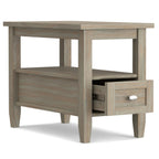 Solid Wood Narrow Side Table, 14 in Wide, 24 in D x 14 in W x 20 in H