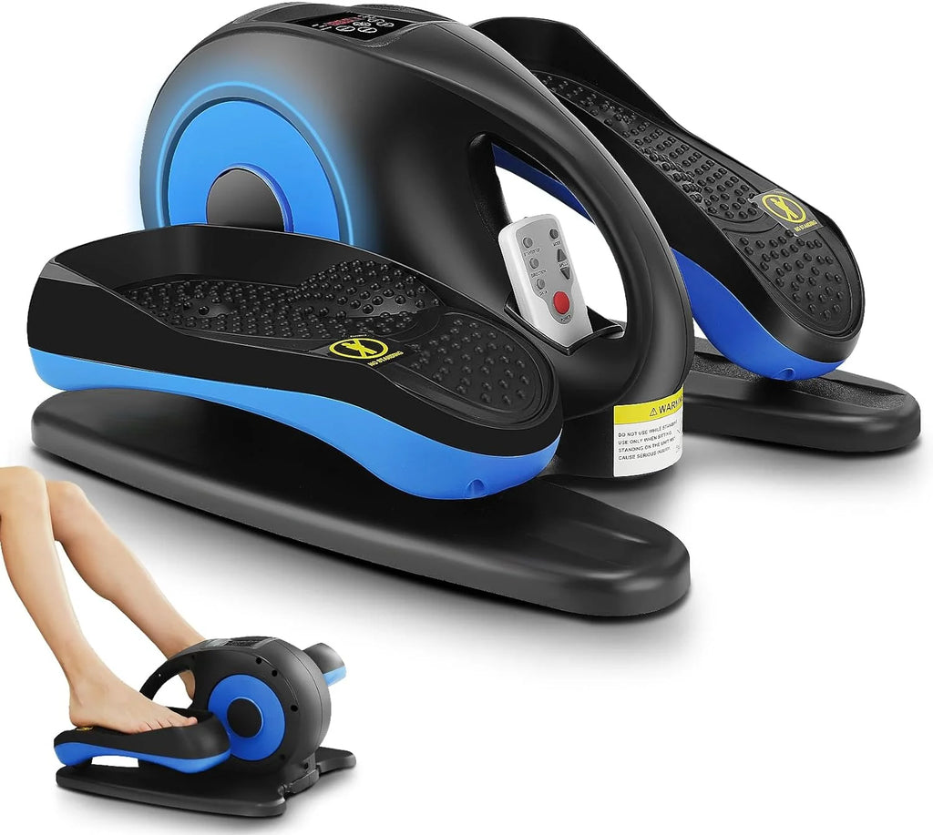 ANCHEER Under Desk Elliptical Seated Foot Pedal Exerciser, Sky Blue, 18in D x 16in W x 10in H - AR-65