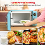 Galanz Retro Countertop Microwave Oven 0.7 Cu ft, 700 Watts, Blue - GLCMKA07BER-07A