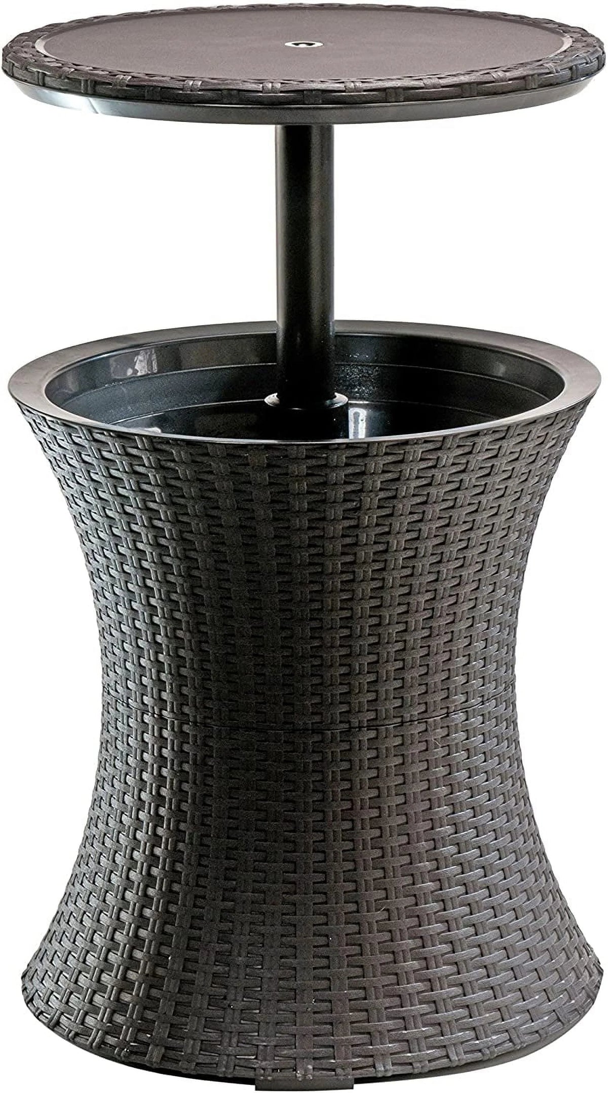 Keter Resin Outdoor Patio Beverage Cooler Table, 7.5 Gallon, Brown - Pacific