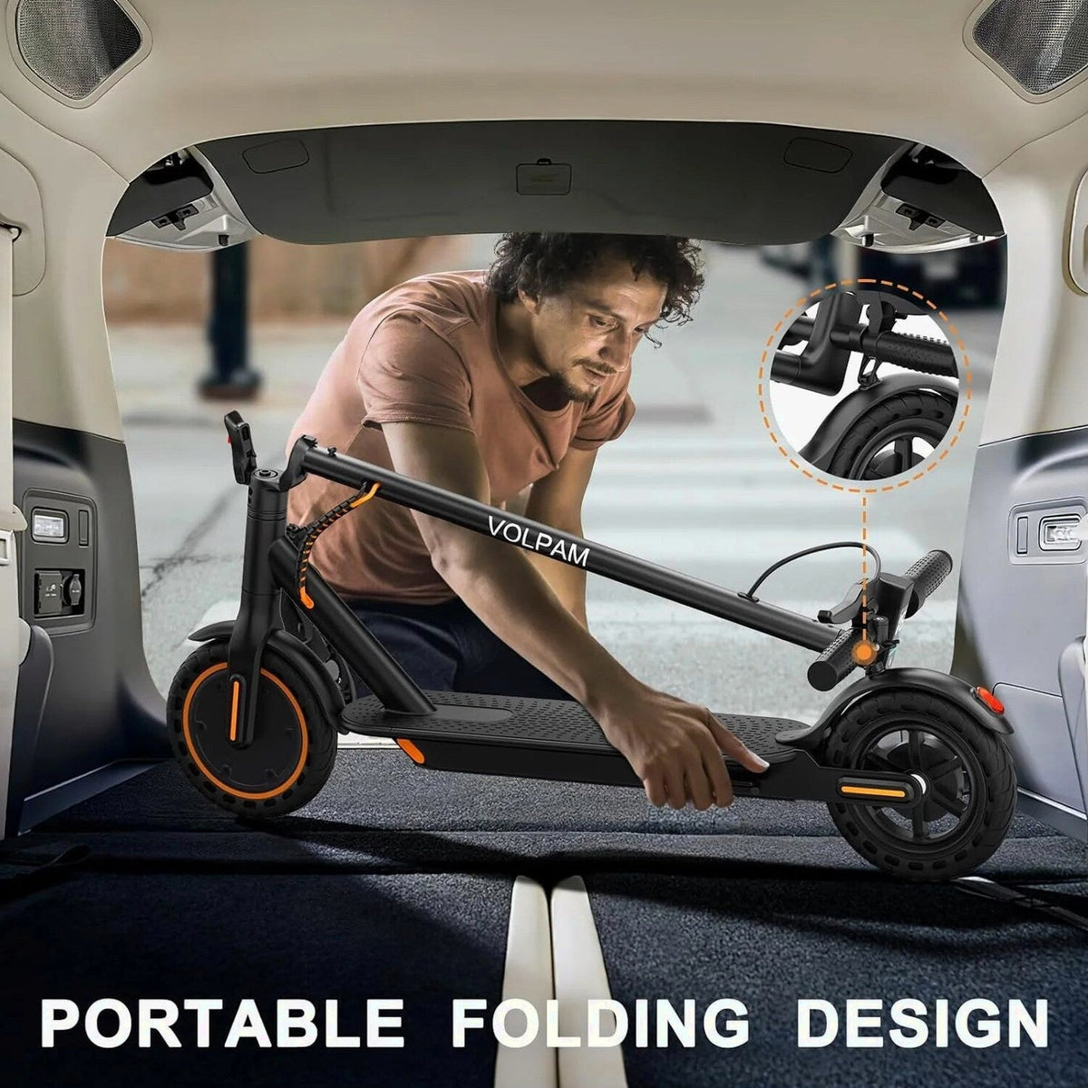 Electric Scooter 10 Inch Solid Tires, 500W, Dual Suspension
