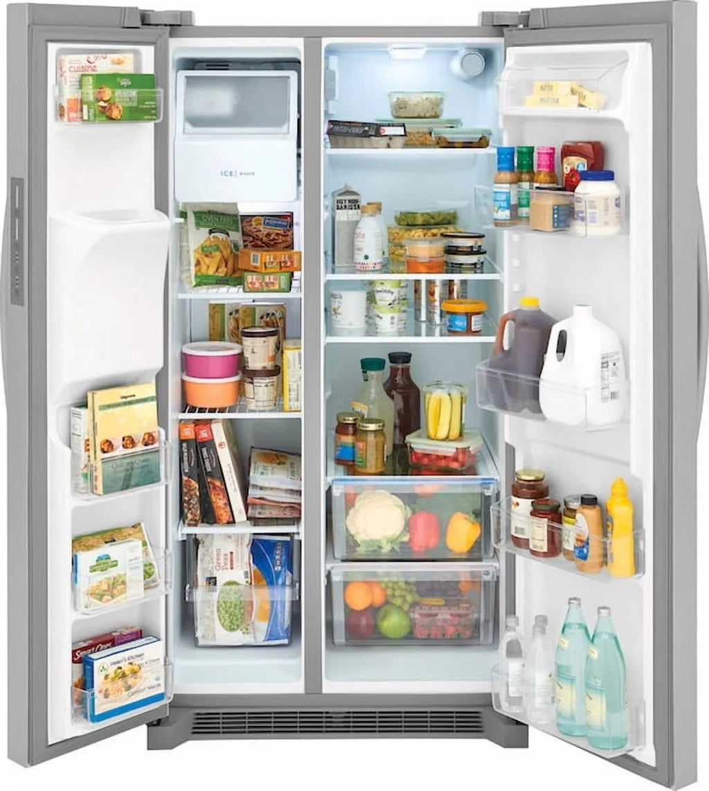 Frigidaire 26 Cu. Ft. 36in Standard Depth Side-by-Side Refrigerator, Stainless Steel - FRSS2623AS