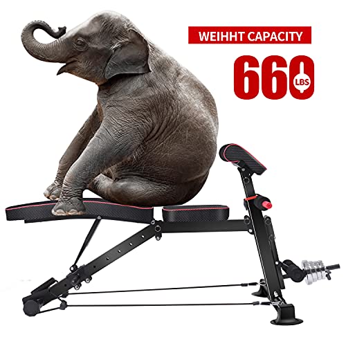 K KiNGKANG Adjustable Foldable Weight Bench - 7 Backrest Positions