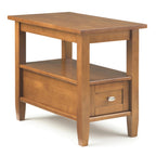 Solid Wood Narrow Side Table, 14 in Wide, 24 in D x 14 in W x 20 in H