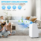 HUMHOLD 14000 BTU Portable Air Conditioner, White - HDPAC-10-A1