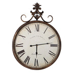 Large Antique Wall Clock, 21 Inch, Bronze-Gold Or Bronze, 27.5 x 20 in / 31.49 x 23.62 in