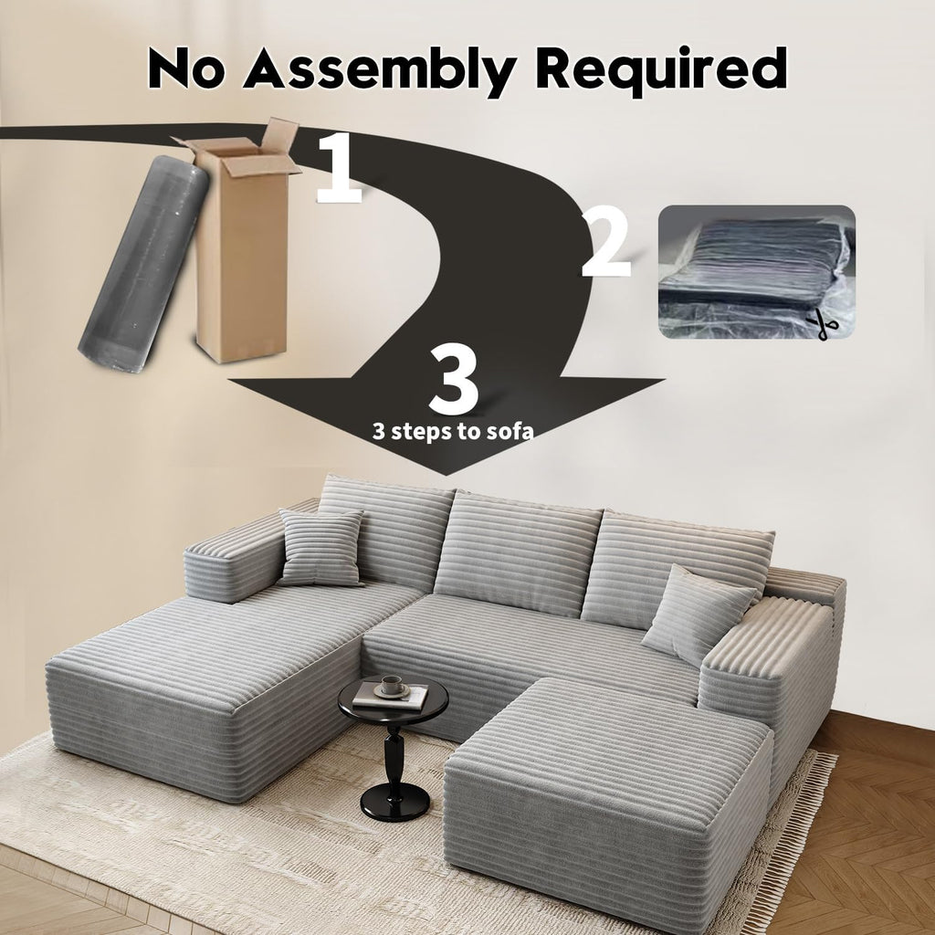 Settab Modular Sectional Sofa, 2 Seater Left-Facing Chaise, Black, 68.9 inch D x 107.5 inch W x 36.3 inch H