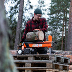 Fornorth Log Splitter 7 Tons, 2000W, 52 cm x 30 cm, Orange/Black - 7T V2