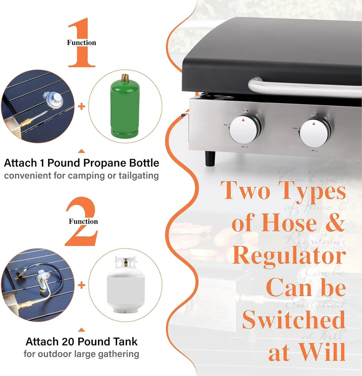Sophia & William 4-Burner Propane Gas Grill, 542 Sq. In., Silver - E02GR001