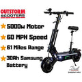 MAXX Electric Scooter For Adults, 5000W Dual Motor, 60V /38.5Ah Battery, 83 Miles Range, 60 MPH
