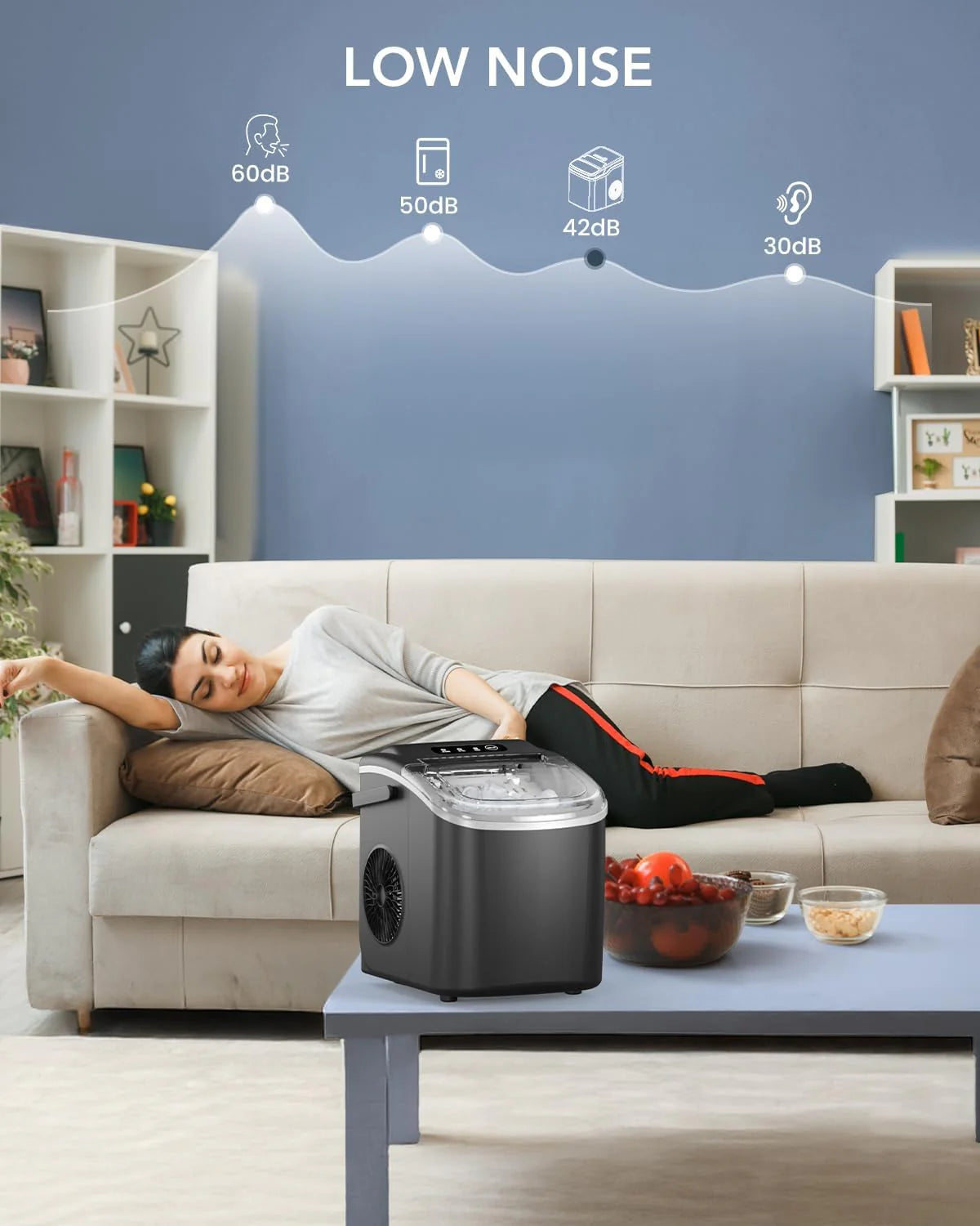 Countertop Ice Maker, 26.6 Lbs Per Day, Black - ICE91122
