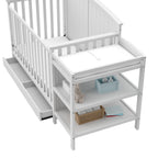 Storkcraft 5-in-1 Convertible Baby Crib & Changer, White - Steveston