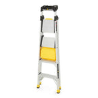 Gorilla Ladders Aluminum Dual Platform Heavy-Duty Ladder With Project Bucket, 5.5 ft, 300 lb Capacity - Multicolor