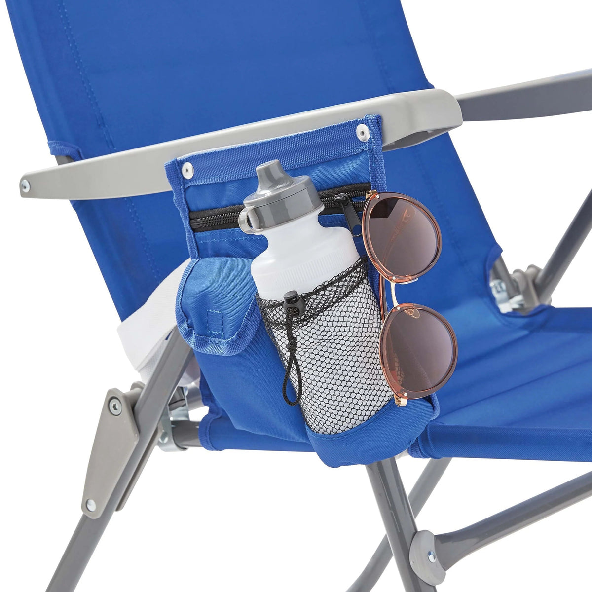 Mainstays Reclining 4-Position Oversize Beach Chair 2-Pack, Blue