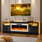 Bossin 70 Fireplace TV Stand With 36 Electric Fireplace For TVs Up To 80 - 16-Color LED Lights