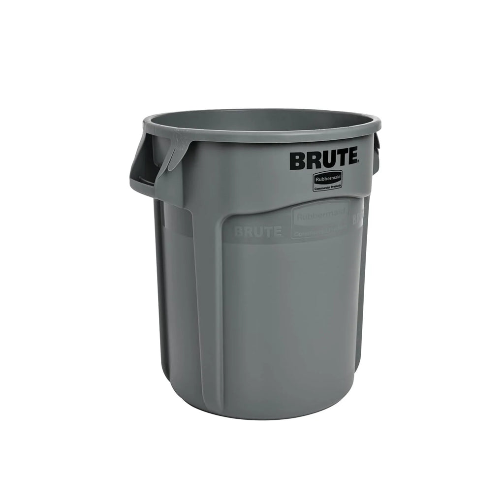 Heavy-Duty Round Trash Can, 20 Gallon, White, 6 Pieces Per Set