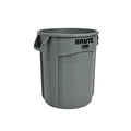 Heavy-Duty Round Trash Can, 20 Gallon, White, 6 Pieces Per Set