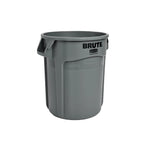 Heavy-Duty Round Trash Can, 20 Gallon, White, 6 Pieces Per Set