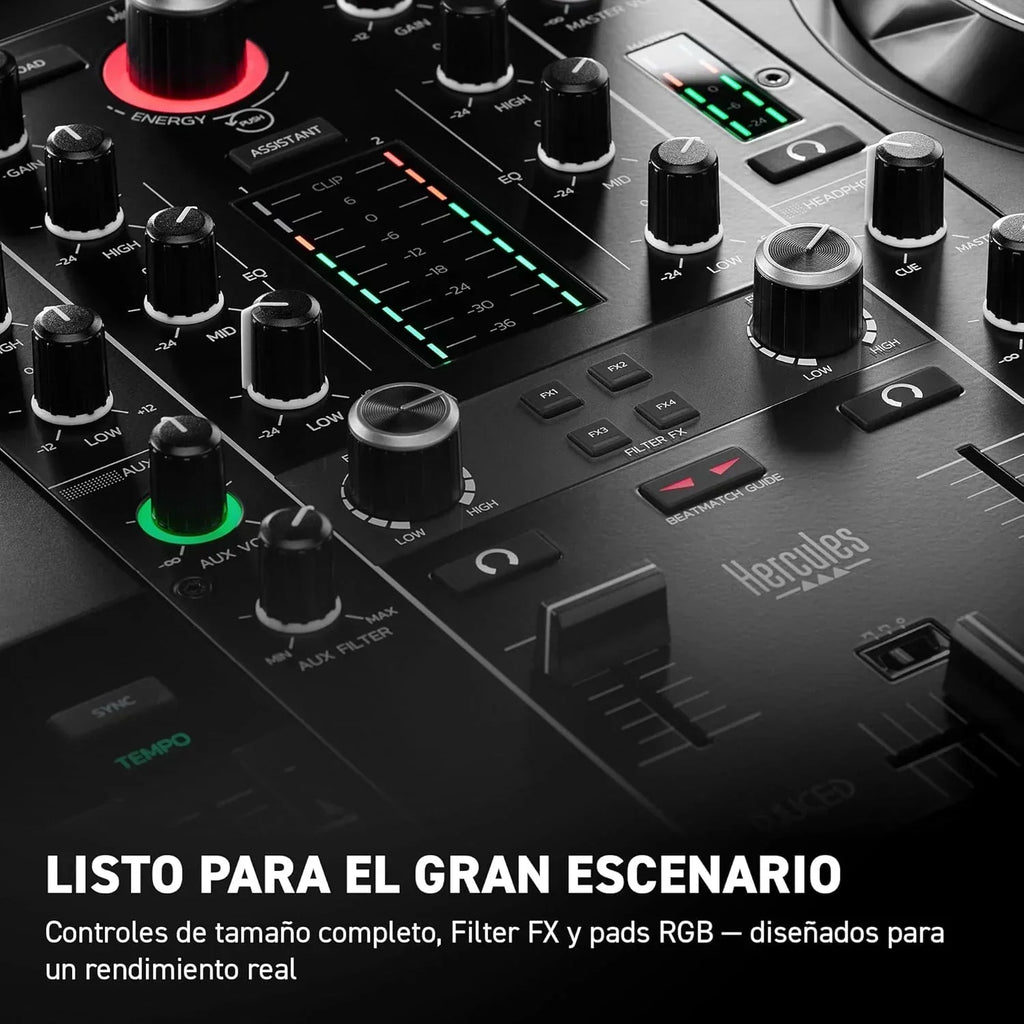 Hercules 2-Deck USB DJ Controller for Serato DJ Lite and DJUCED - DJControl Inpulse 500