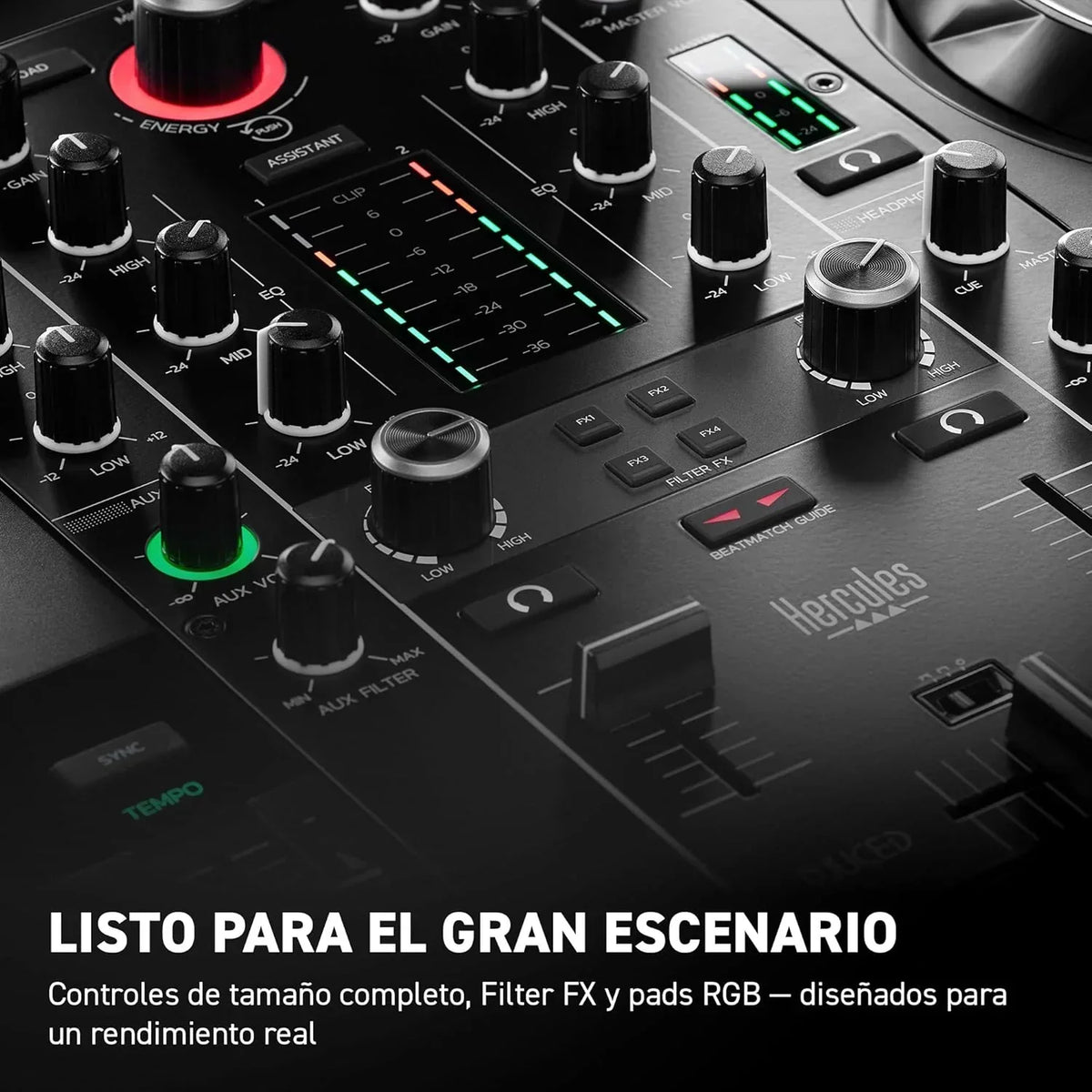 Hercules 2-Deck USB DJ Controller for Serato DJ Lite and DJUCED - DJControl Inpulse 500
