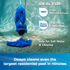 Pool Blaster Handheld Cordless Pool Vacuum, Blue And White - Max 30000ML