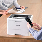 Brother Monochrome Laser Printer, 48ppm, Dual Paper Trays, White - HLL5210DW/HLL5210DN/HLL5210DWT