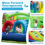 Inflatable Obstacle Course Bounce House With Dual Slides, Tunnels And Climbing - 11396