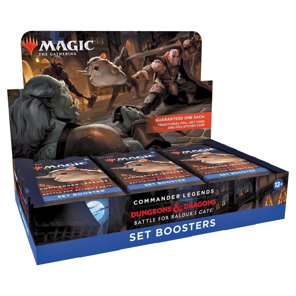 Magic: The Gathering Commander Legends: Battle For Baldur's Gate Set Booster Box, 18 Packs - D10050000