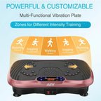 AXV Vibration Plate Fitness Platform, Gray, 2 Resistance Bands - Slim-Gray