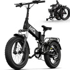 TST 4.0 Fat Tire Foldable Electric Bike, 48V 13Ah, 750W, 20 inch, Black