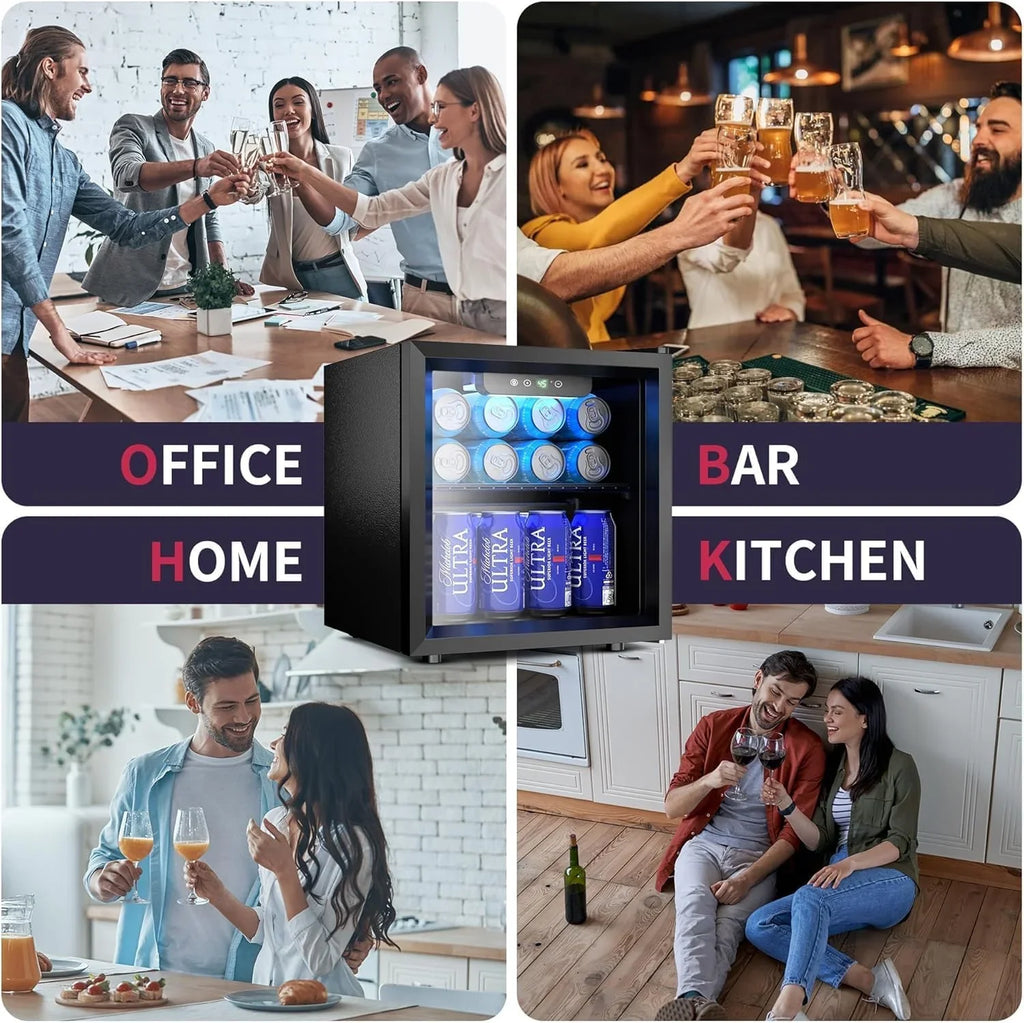 Icyglee Beverage Refrigerator 3.2 Cubic Feet 126 Can Silver - BR-110-IG-02X