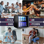 Icyglee Beverage Refrigerator 3.2 Cubic Feet 126 Can Silver - BR-110-IG-02X