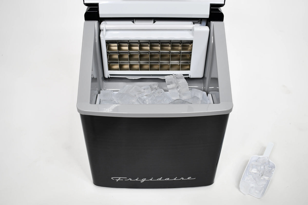Frigidaire Countertop Clear Square Ice Maker, 40 lbs. Per Day - Stainless Steel