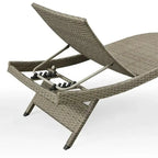 Weatherproof Wicker Chaise Lounge Set, Brown, 2-Piece