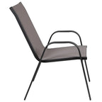 Emma + Oliver Outdoor Stack Chairs, Gray, 4 Pack, 21.25in W x 29in D x 36in H