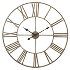 Round Metal Open-Frame Wall Clock