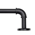 1 Inch Industrial Wrap-Around Curtain Rods, Matte Black, 28-48 in, 48-86 in, 86-120 in